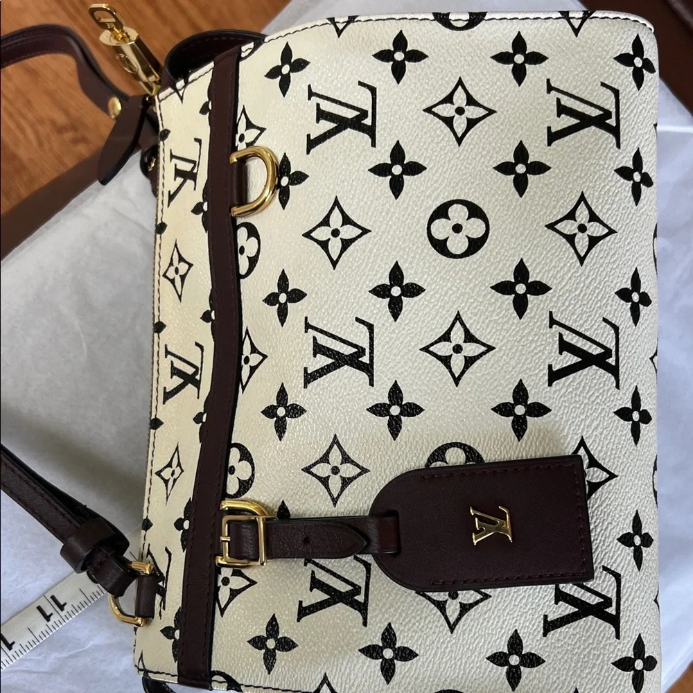 Louis Vuitton Limited Edition Cream and Brown Monogram Crossbody Bag - Picture 9 of 13